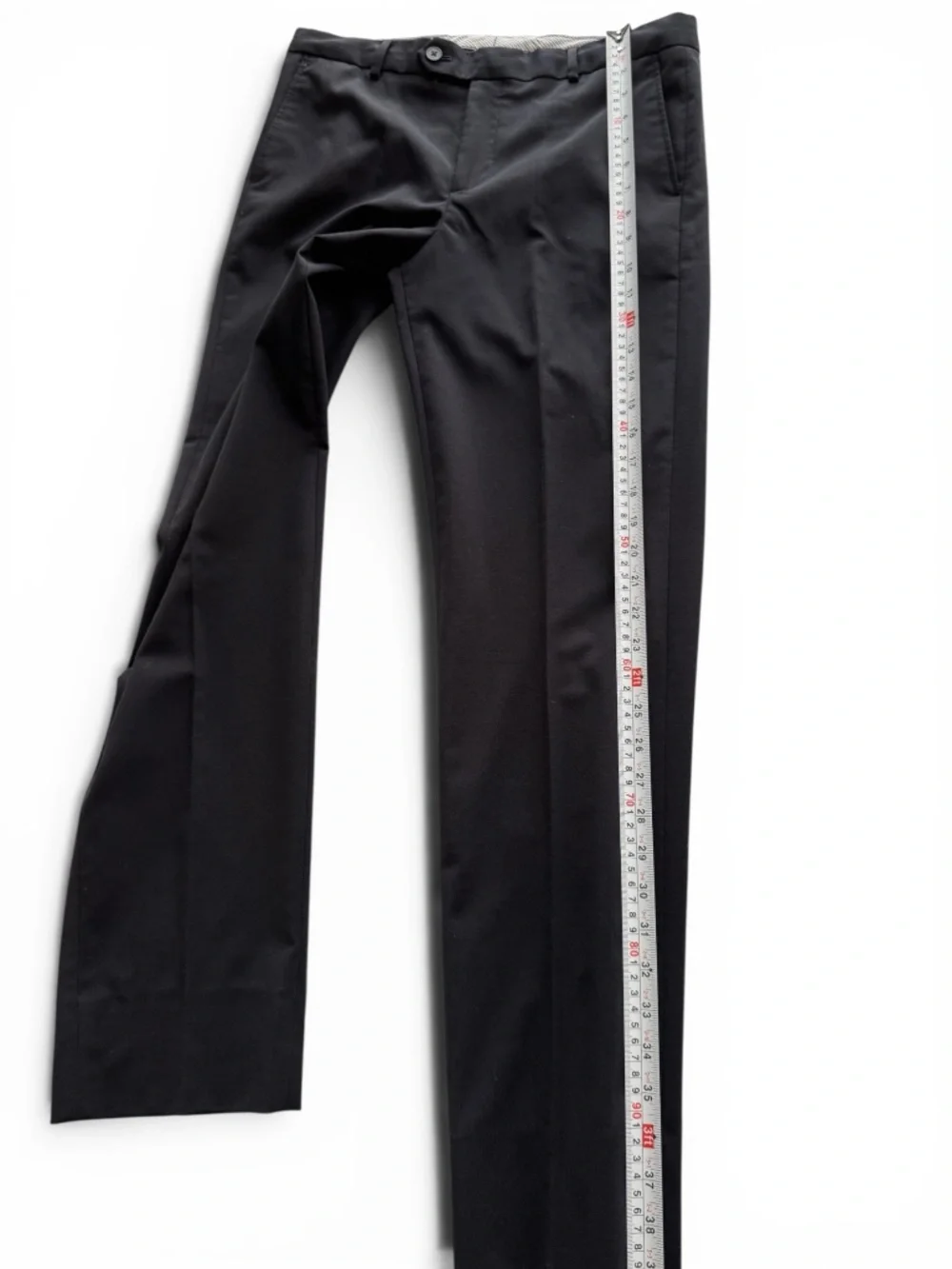 NORDSTROM Black Wool Blend Dress Pants Men’s Size 20 Flat Front Stretch